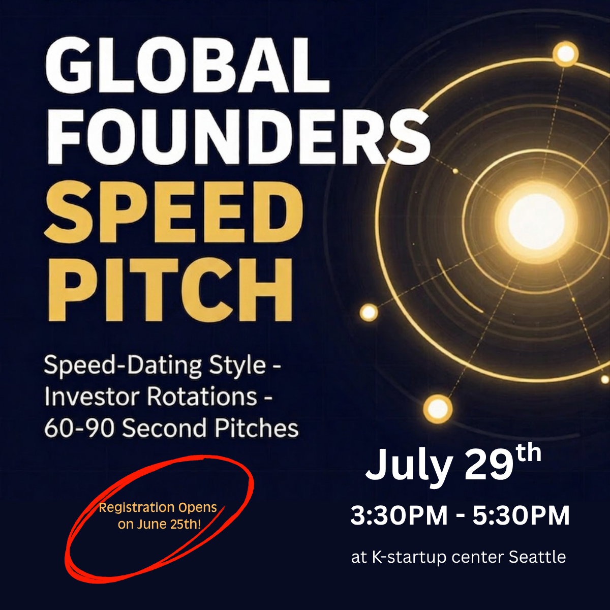 [KSC 시애틀] 미국 투자자와 직접 만나는 기회! Global Founders Speed Pitch 참가자 모집